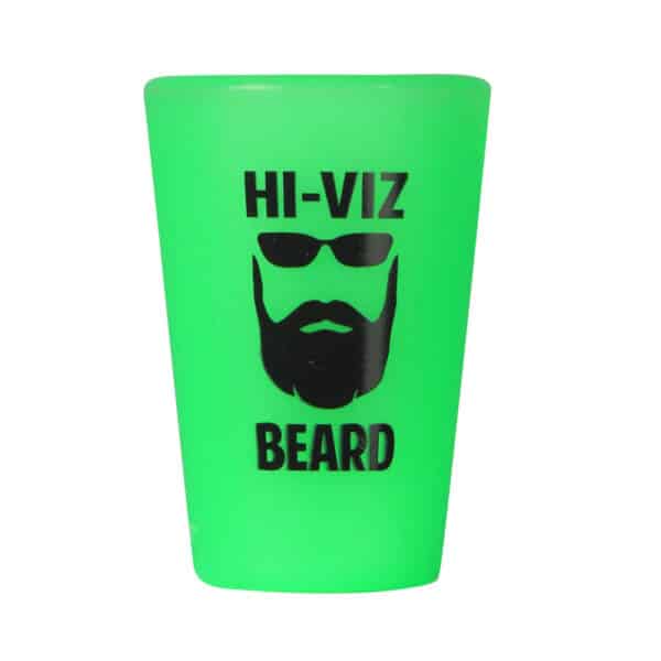 Silipint Shot Glass 1.5 Oz - Glow In The Dark Hi-Viz Beard